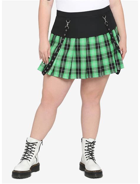 Black And Green Plaid Suspender Skirt Plus Size Hot Topic