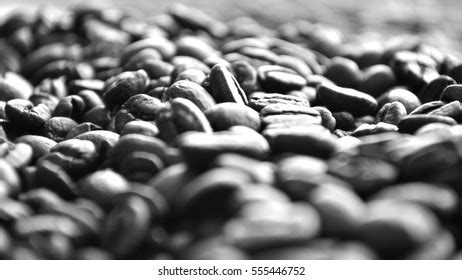 Closeup Coffee Beans Black White Stock Photo 555446752 | Shutterstock