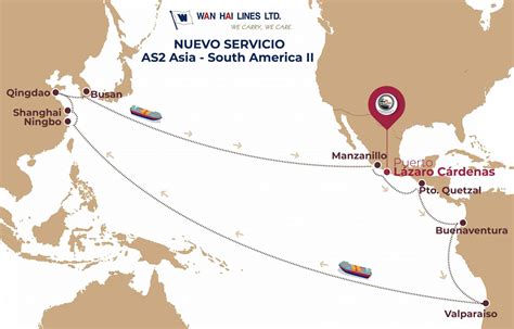 México Wan Hai Lines estrena servicio AS2 transitando en el Puerto de