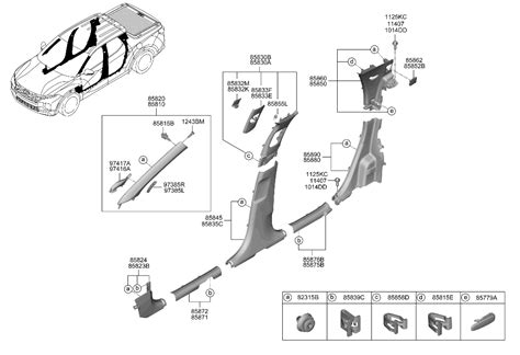 85875 K5000 NNB Genuine Hyundai TRIM ASSY RR DR SCUFF LH