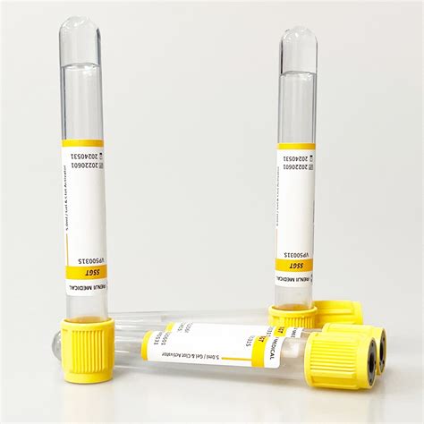 High Quality Medical Yellow Top Sst Tube Gel And Clot Activator Vacuum