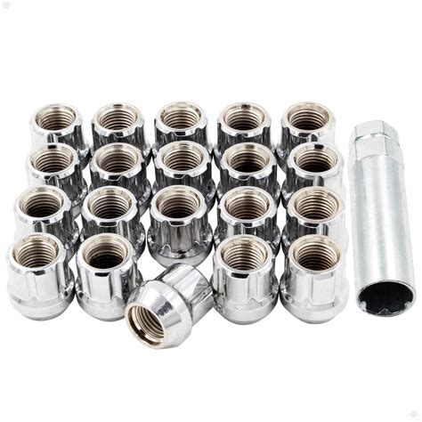 Wheel Accessories Parts Set Of 20 Chrome 14x1 5 Open End Spline Lug