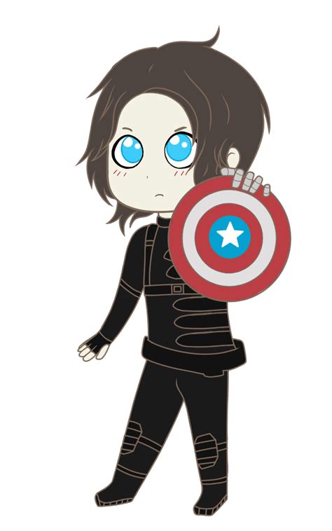 Bucky Barnes And Shield Chibi By Angelicsociopath On Deviantart