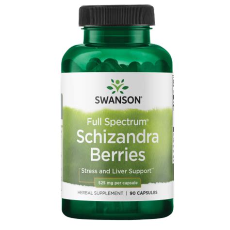 Swanson Full Spectrum Schizandra Berries 525 Mg 90 Capsules 90 Count