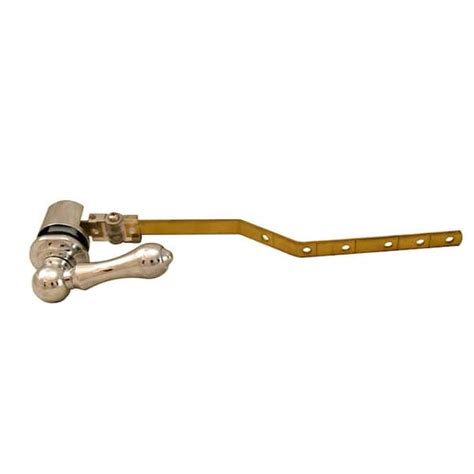 Jones Stephens Universal Toilet Tank Trip Lever For Front Or Side Mount With 8 In Adj Brass