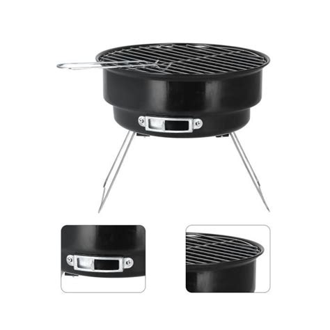 SALALIS Gril De Barbecue Mini Rond Barbecue Grill Set Portable Fer