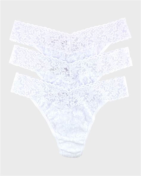 Hanky Panky Three Pack Original Rise Signature Lace Thong Neiman Marcus