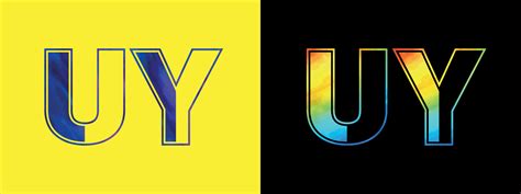 Letter Uy Logo Design Vector Template Creative Modern Luxurious