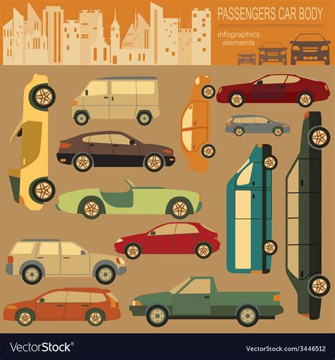 Passenger Car Transportation Infographics Vector Image