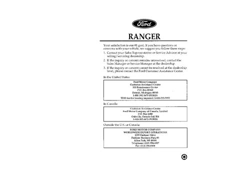 1997 Ford Ranger Owners Manual Just Give Me The Damn Manual