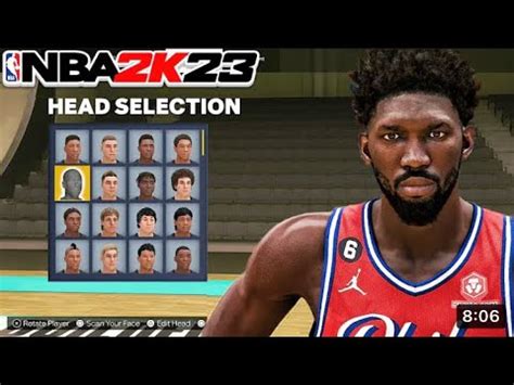 Joel Embiid NBA 2K23 Face Creation Current Gen Next Gen MOST