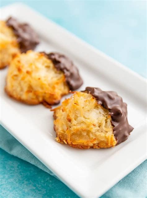 Chocolate Dipped Macaroons Love From The Oven