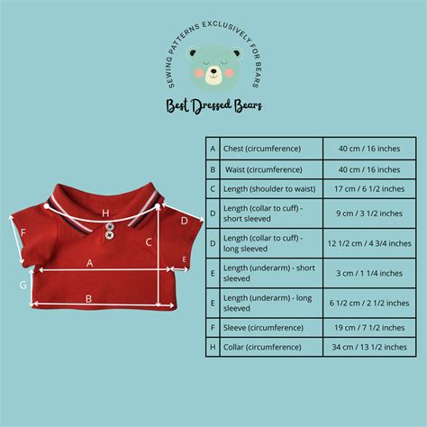 Teddy Bear Polo Shirt Sewing Pattern Best Dressed Bears