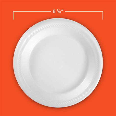 Hefty Everyday Styrofoam Dinner Plates Supreme Foam 8 78 250 Ct