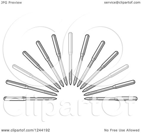 Clipart of Sewing Needles - Royalty Free Vector Illustration by Lal Perera #1244192