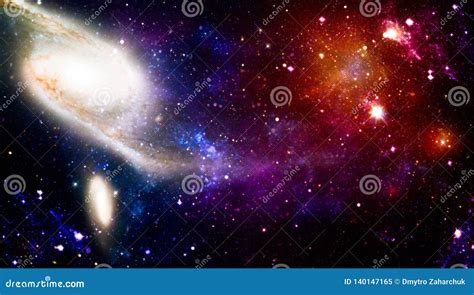 Galaxy Background With Nebula Stardust And Bright Shining Stars Nebula And Open Cluster Of