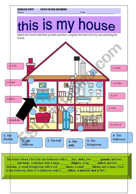 this is my house - ESL worksheet by beacantabria