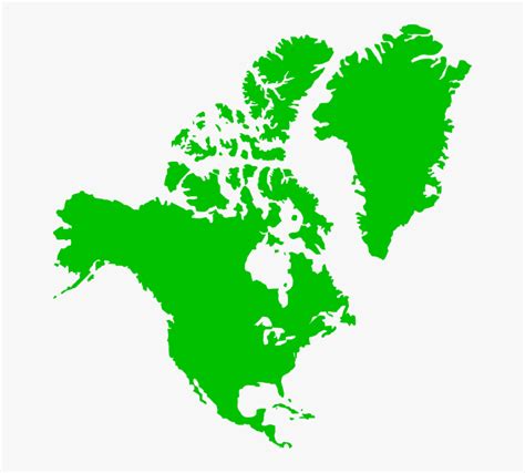 North America - Vector North America Map Outline, HD Png Download - kindpng