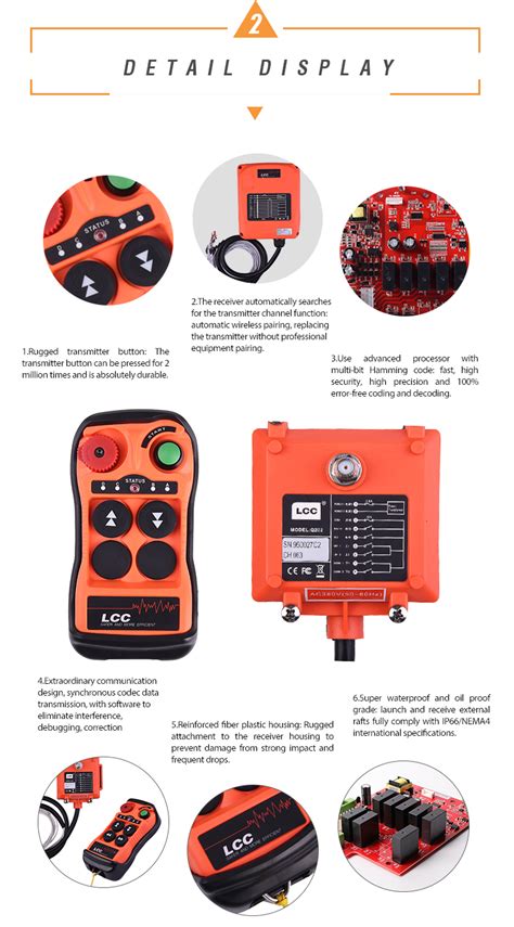 Q Industrial Tail Lift Crane Radio Wireless Transmitter Receiver