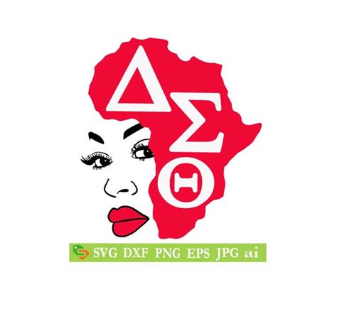 Delta Sigma Theta AEO Africa Cut File Silhouettecricut Etsy