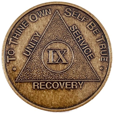 9 Year Bronze Aa Meeting Recovery Chips Bulk Sobriety Coinstokens