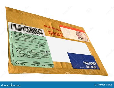 Single Yellow Envelope Vintage Mail Package Stock Image Image 11947481