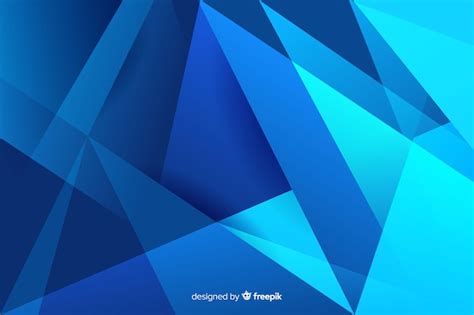 Formas Abstractas De Tonos Azules Degradados Vector Gratis