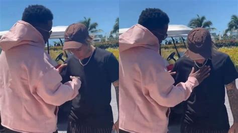 Diddydidit Sean Combs Pats Down Justin Bieber To Check For A Wire In