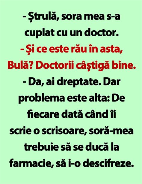 BANC Sora lui Bulă s a cuplat cu un doctor