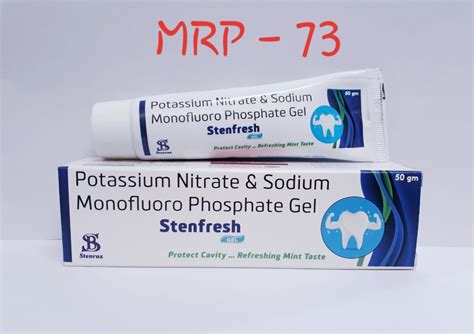 Potassium Nitrate Sodium Monofluorophosphate Gel Tube Packaging Size