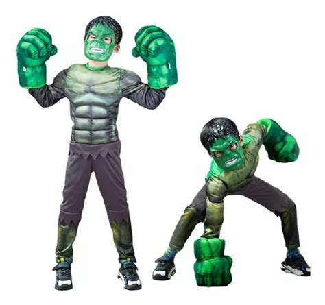 Disfraz Cosplay De Hulk Con M Scara Y Guantes Para Ni Os Meses Sin