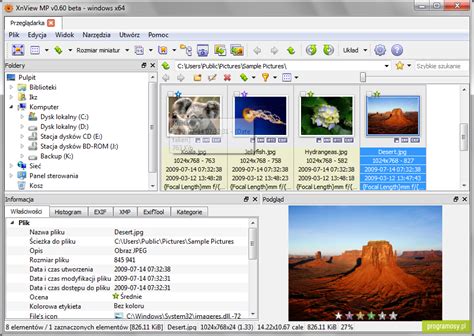 Galeria zdjęć Zrzuty ekranu Screenshoty XnViewMP