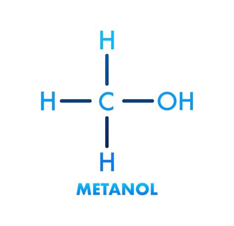 Metanol Concepto F Rmula Qu Mica Icono Etiqueta Texto Fuente Vector