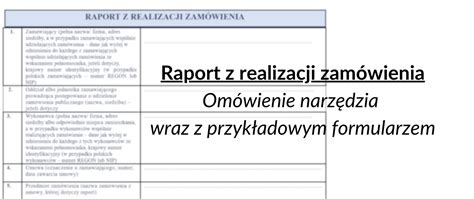 Raport z realizacji zamówienia publikacja UZP Urząd Zamówień