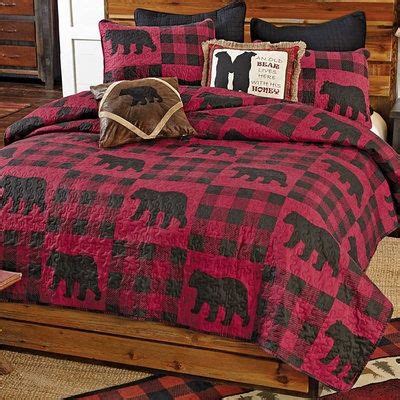 Buffalo Plaid Bear Red Quilt Set King In Quilt Bedding Plaid