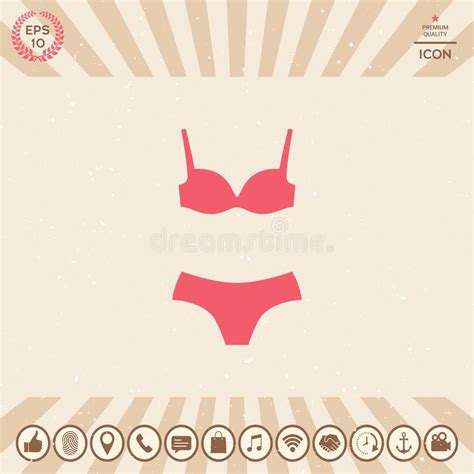 Set Of Lingerie Or Swimsuit Two Piece Bikini The Silhouette Menu