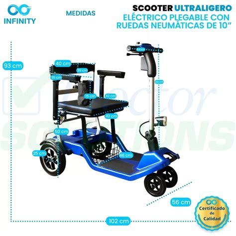 Scooter Eléctrico Infinity Ultraligero Plegable 4 Ruedas Coppel