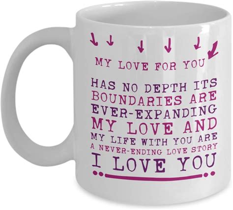 Amazon Love Mug My Love For You Has No Depth Its Boundaries Are