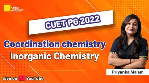 Coordination Chemistry Inorganic Chemistry Cuet Pg Iit Jam