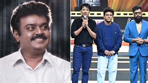 Heartfelt Tribute South Stars Honor Captain Vijayakanth At SIIMA 2024