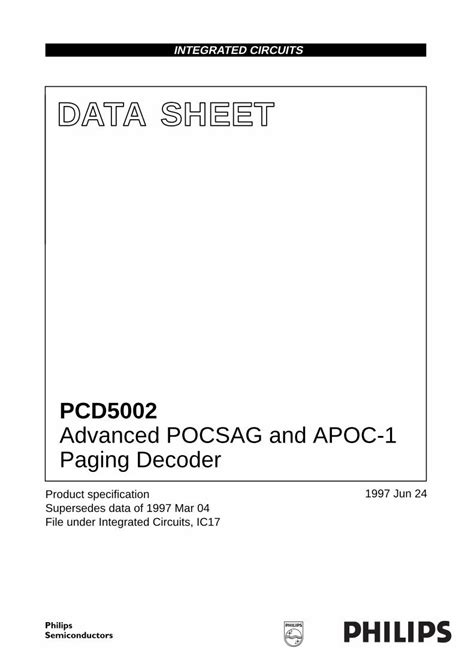 Pdf Data Sheet Qsl Net Data Sheet Product Advanced Pocsag And