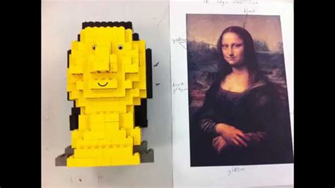 3d Lego Mona Lisa Art Project Youtube