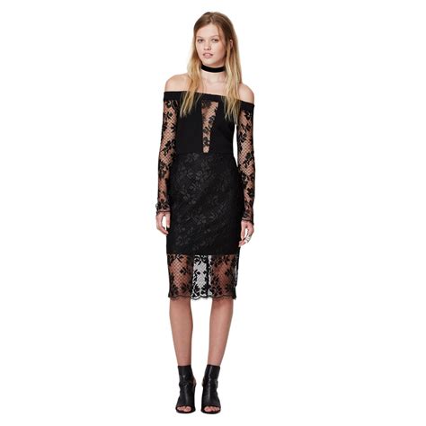 Bec-Bridge-Black-Roses-LS-Midi-Dress | Designer Dress Hire Perth