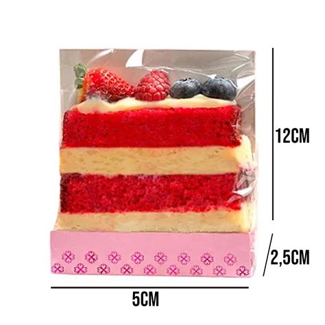 Kit Embalagem Slice Cake Bolo Fatias 12x5x25cm Sulformas C5