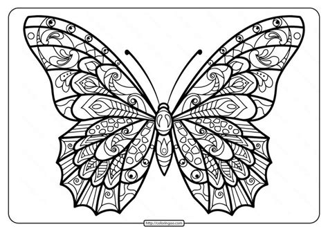 Butterfly Mandala Coloring Pages Printable