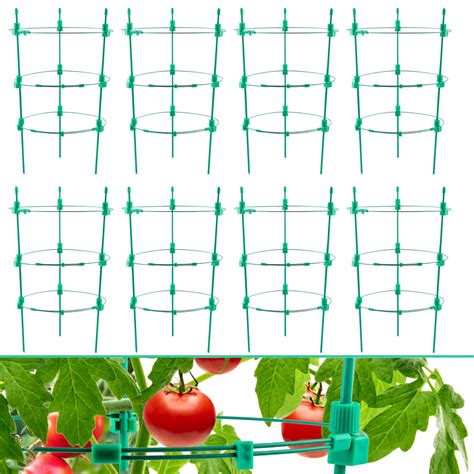 Snapklik.com : CJGQ Plant Support Tomato Cages For Garden, 8 Pack 18
