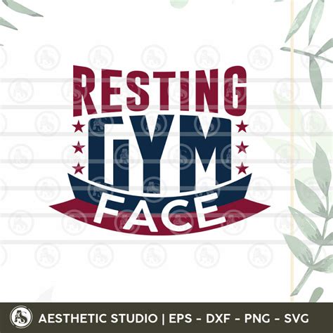 Resting Gym Face Svg