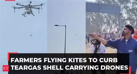 Farmer Protest Flying Kites To Curb Teargas Shell Carrying Drones