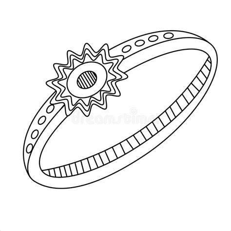 Jewelry Rings Fashion Black and White Outline Coloring Page. Simple ...