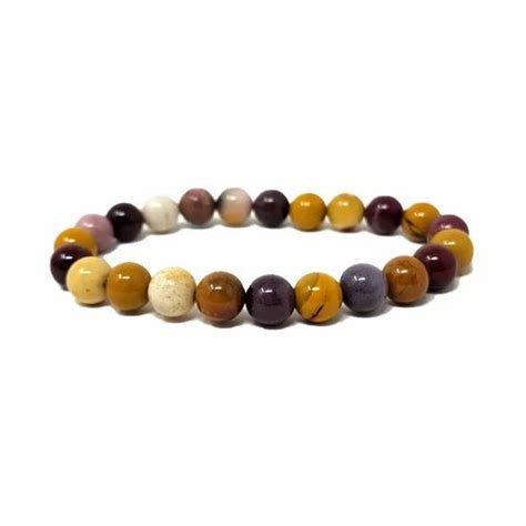 Multicolor Mookaite Jasper Gemstone Bracelet Bracelet Type Elastic